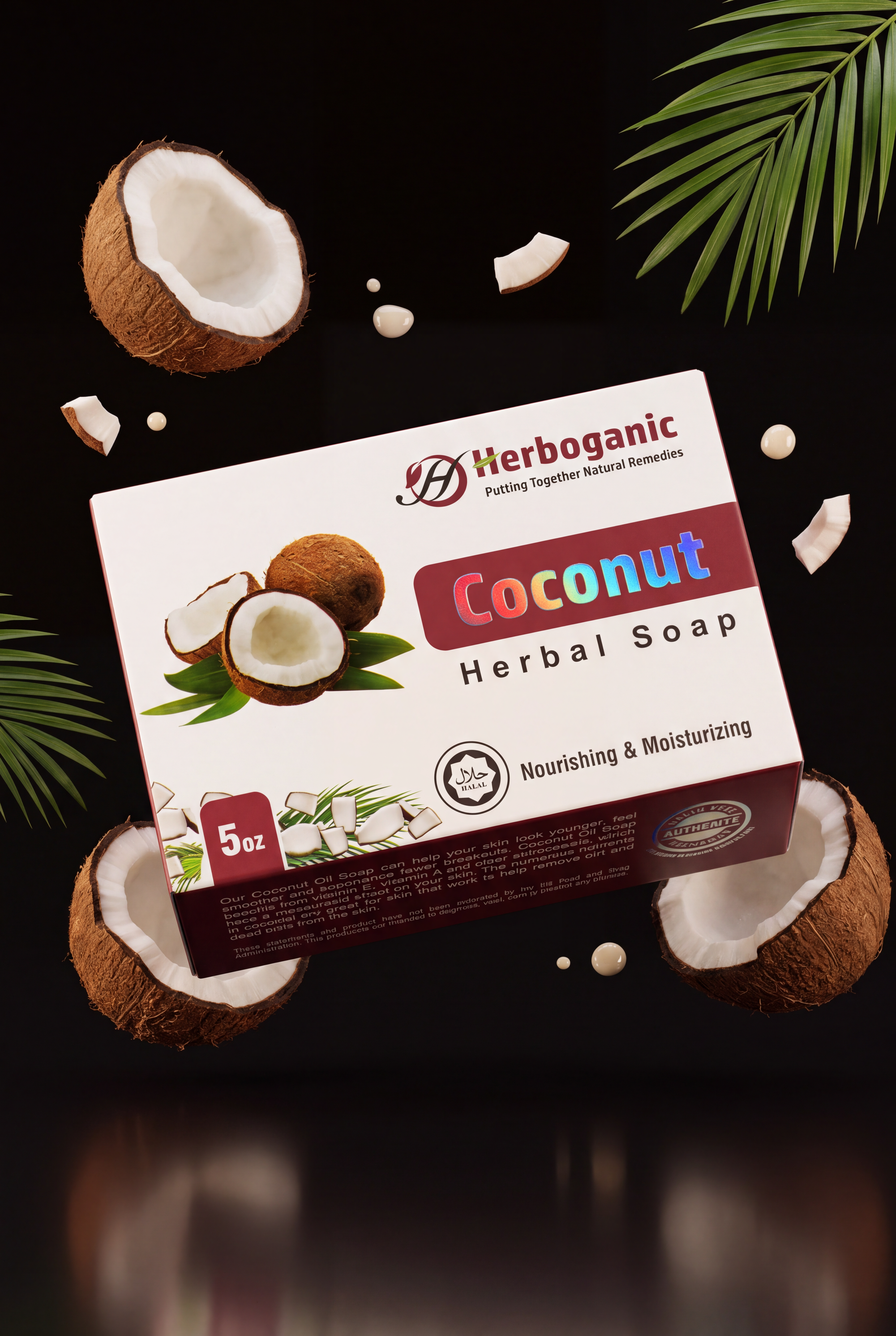Coconut Herbal Soap · 5 oz by Herboganic