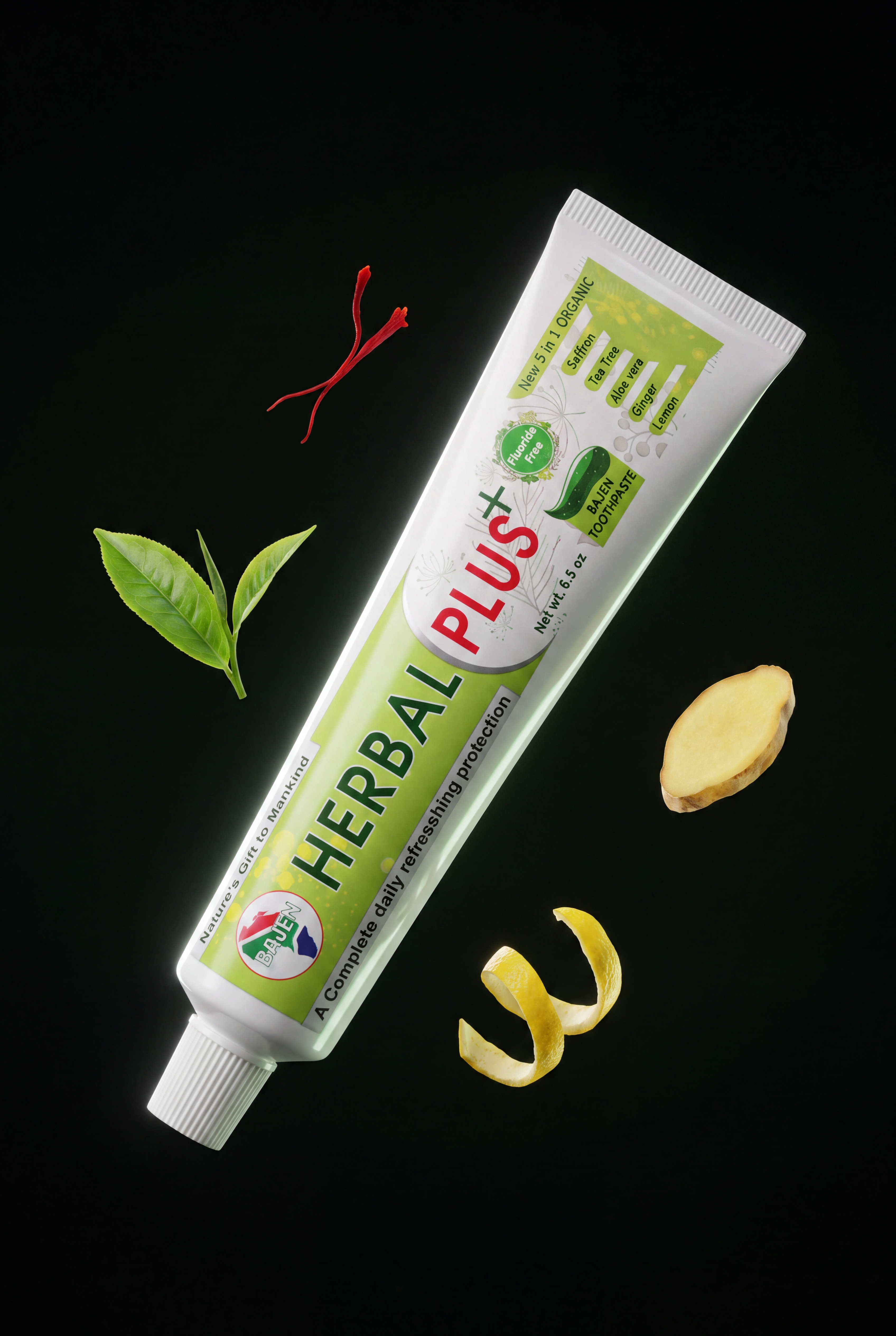 Herbal Plus+ 5-in-1 Organic Toothpaste · 6.5 oz by Bajen