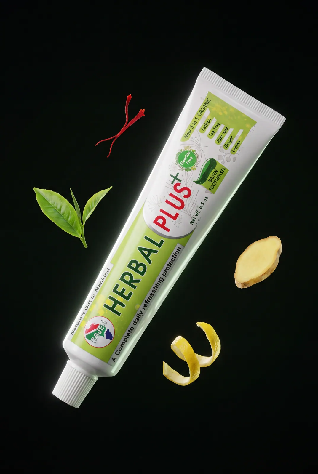 Herbal Plus+ 5-in-1 Organic Toothpaste · 6.5 oz by Bajen