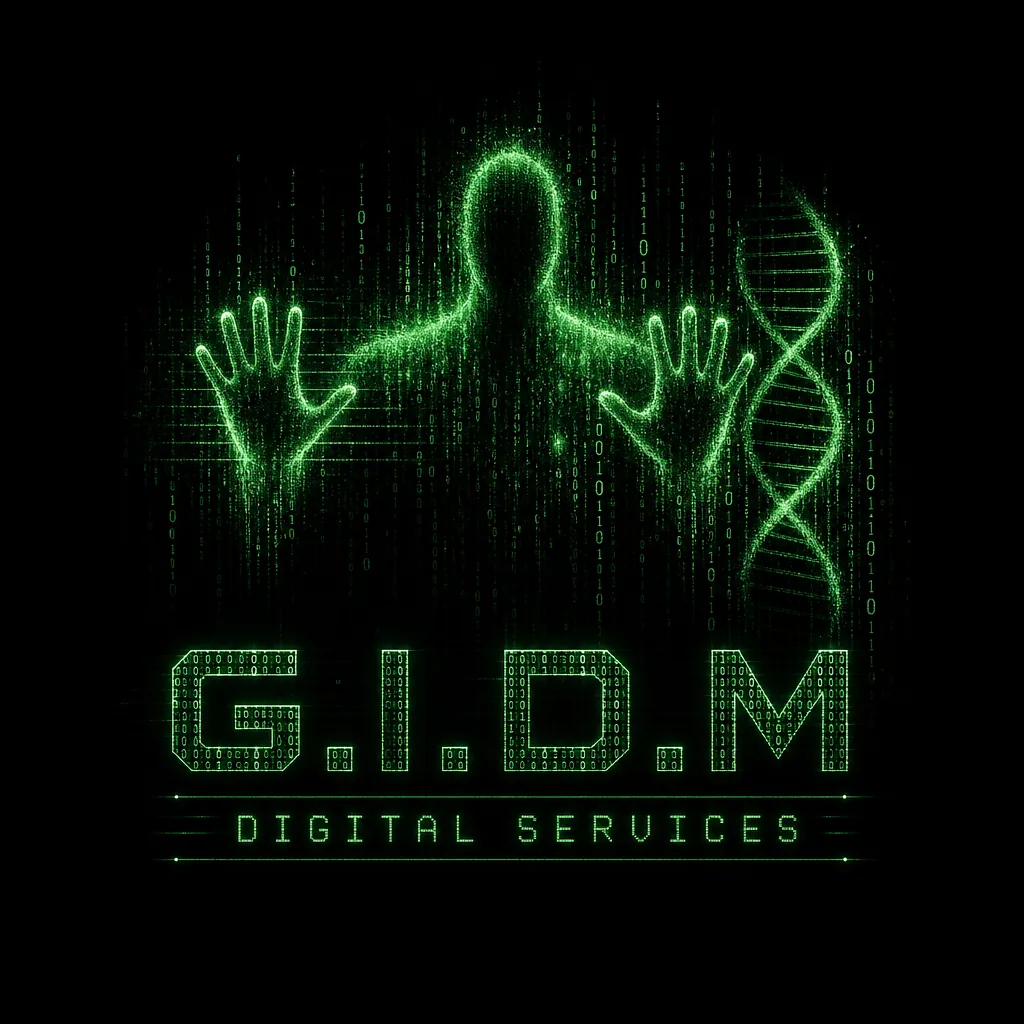 G.I.D.M Digital Services — DNA helix logo