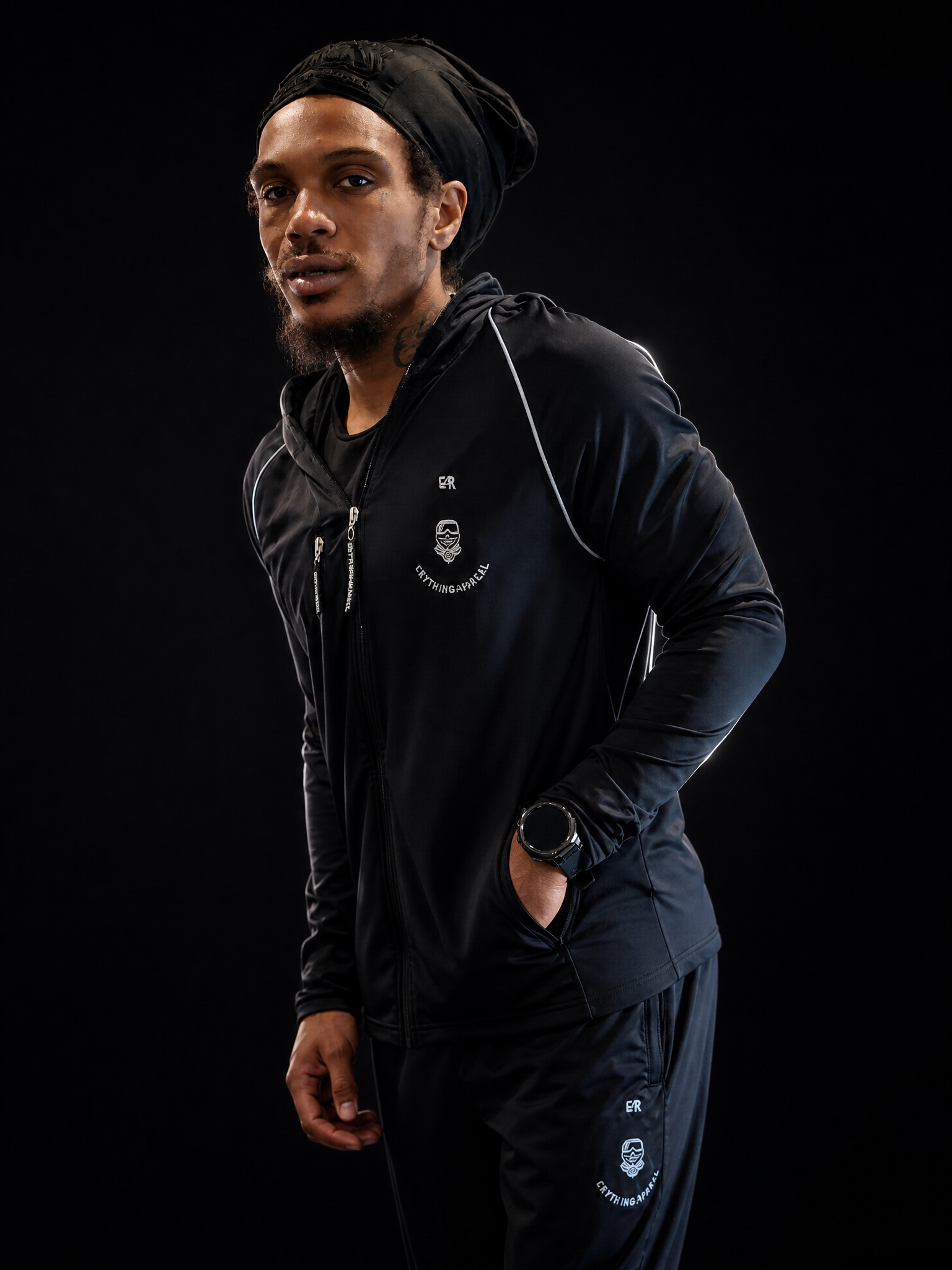 All Black Ops — Tech Jacket + Du-Rag